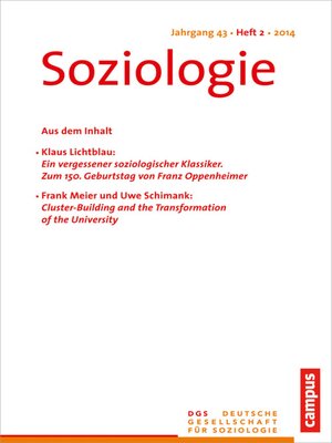 cover image of Soziologie 2.2014